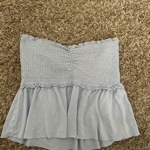 Hollister Sky Blue Smocked Top